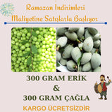 300 GRAM BADEM ÇAĞLASI & 300 GRAM CAN ERİK PAKETİ - ÜCRETSİZ KARGO